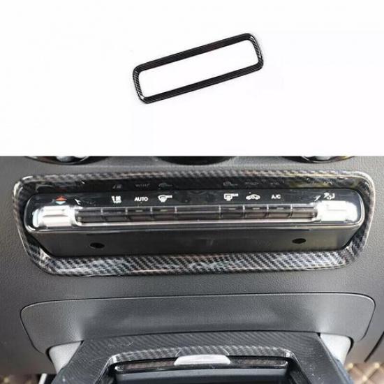 Carbon Fiber For Benz GLA -22 Cover Trim Car Inner Central AC Button Control