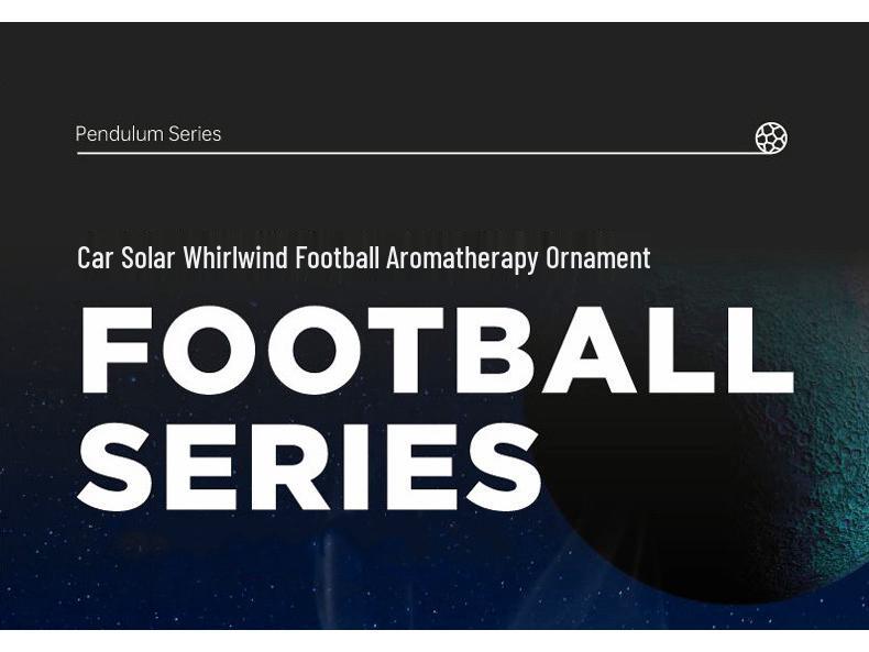 Solar Rotating Football Aromatherapy Ornament for Car Interior - Summer Fragrance Collection