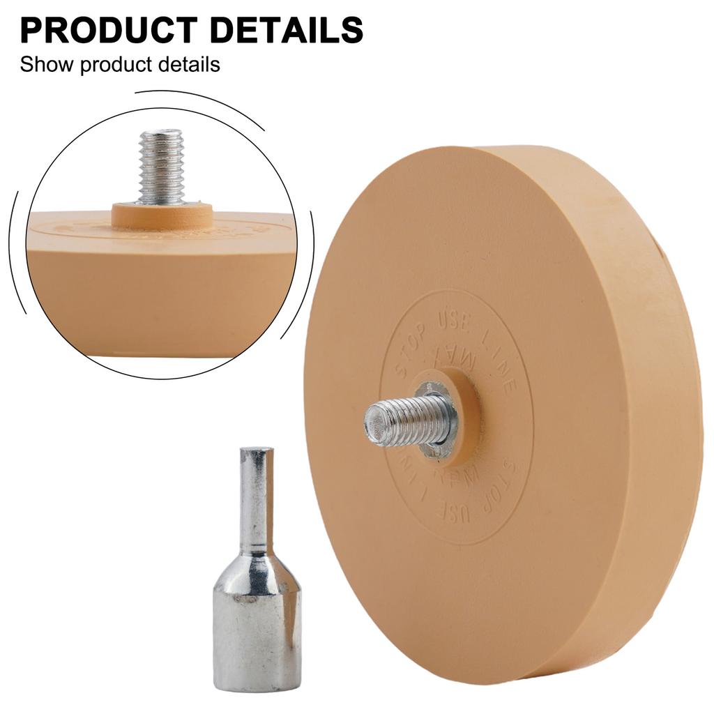 Drill Mounted 88mm Rubber Eraser Wheel for Removing Striping and Decals Without Damaging Acrylic Enamel Paint Finishes