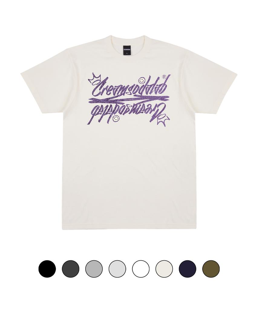CREAM SODA LAB Paisley Logo Short Sleeve T-Shirt (Type A)