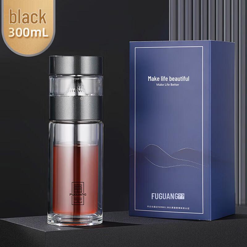Fuguan Fengya Double-Layer Tea Infuser Glass Cup