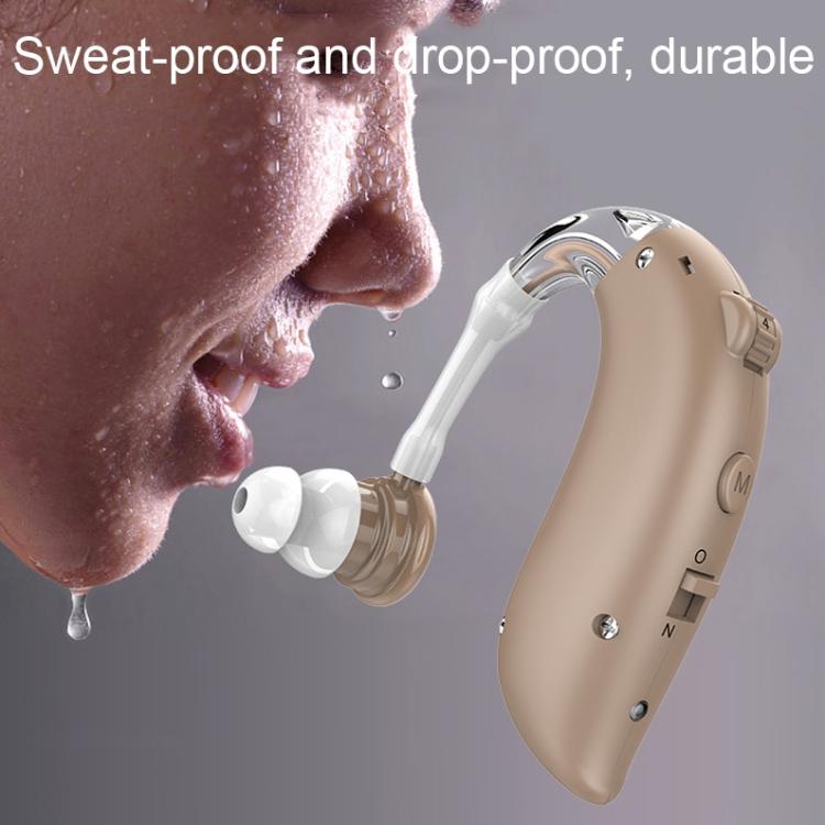 GM-105 Smart Noise Cancelling Ear-hook Rechargeable Elderly Hearing Aids, Spec: US Pulg