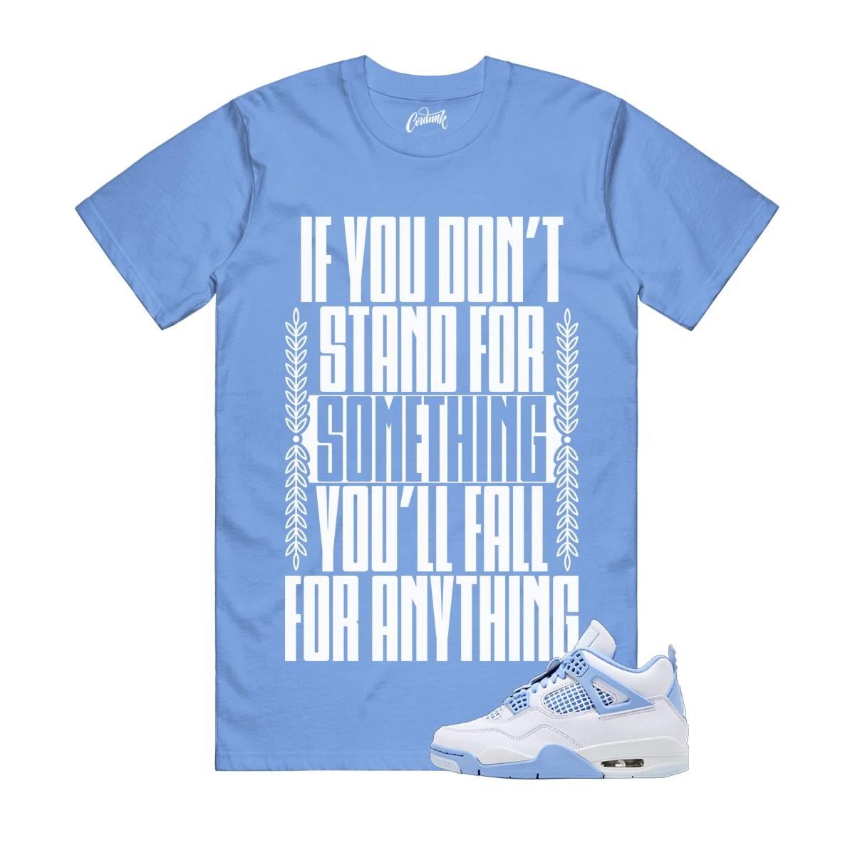 

4 Forget Me Not White Aluminum Blue Tint Carolina T Shirt Match SFS S