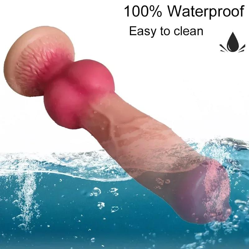 Realista Enorme Dildo de Perro Plug Anal Con Ventosa Silicona Plug Grande para Trasero Masajeador de Próstata Juguetes Sexuales para Adultos para Hombres Mujeres