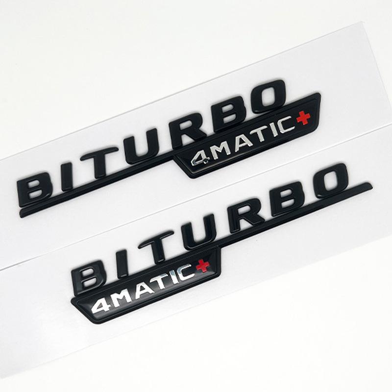 Mercedes BITURBO 4MATIC Fender Decal Emblem