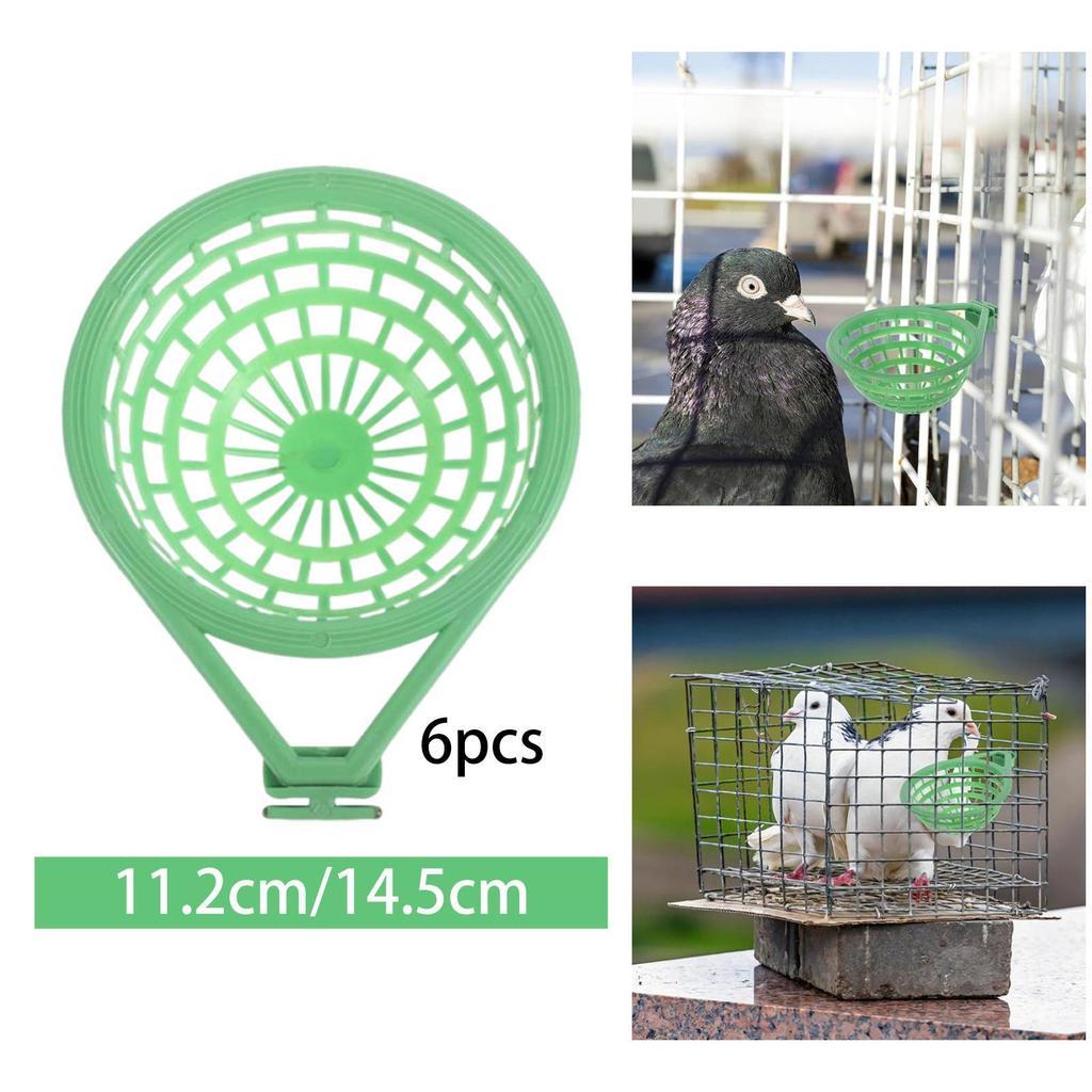 6 Pieces Bird Nest Practical Pet Supplies Sturdy Green,Hollow Canary Nest Pigeon Nest Storage Container for Outdoor Use Home