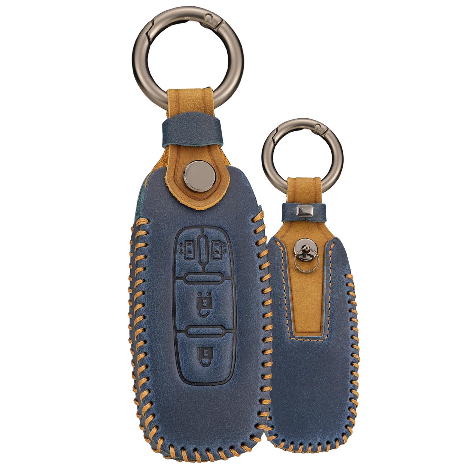 

KUNIO Nissan 4-кнопочный двухсторонний сдвижной чехол для ключа Чехол для ключа Чехол для ключа Ключ синий