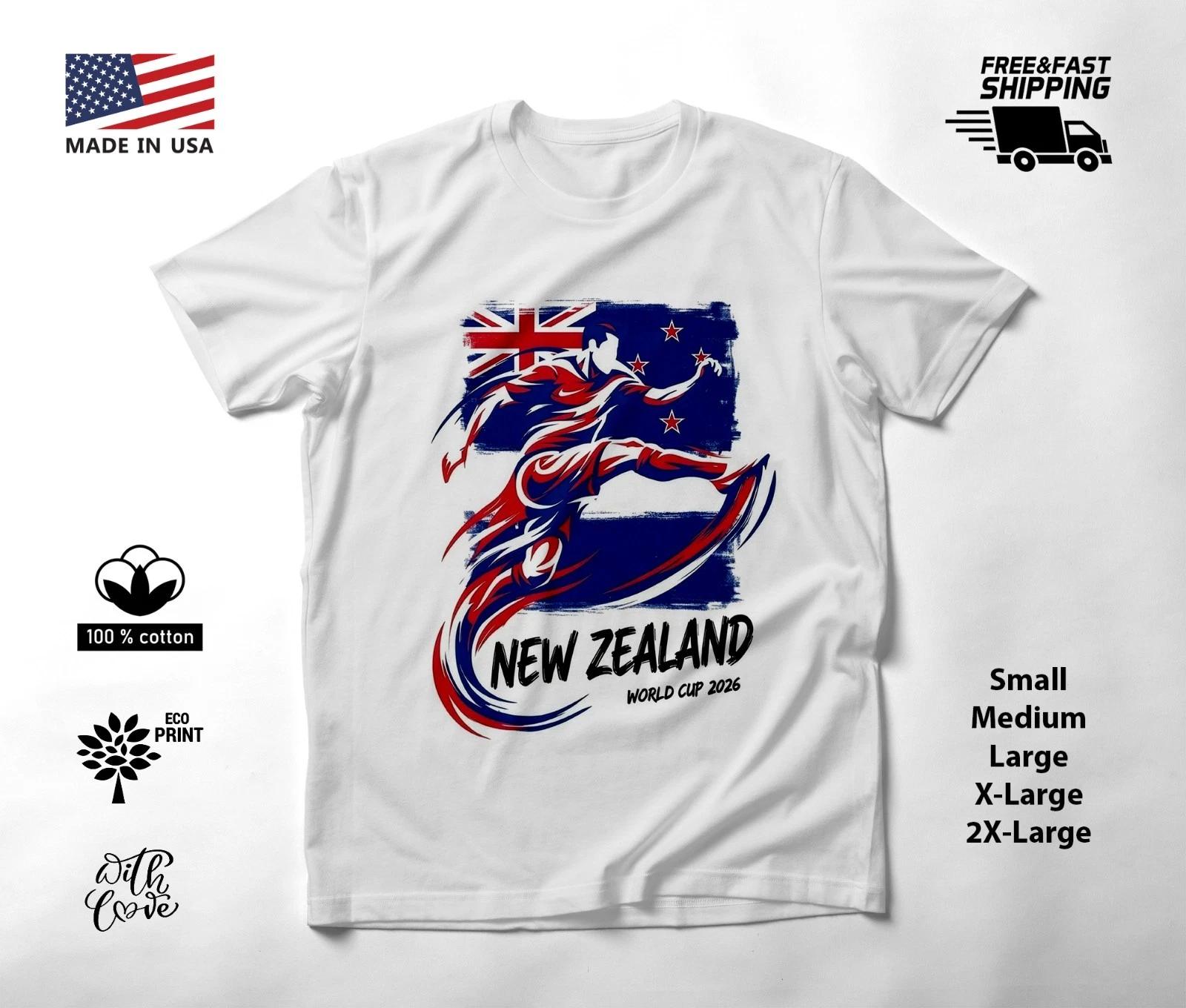 NEW ZEALAND - NEW World Cup 2026 Football Soccer Fans T-Shirt Tee Shirt M