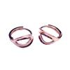 Rose Gold-Plated Color Gold Shiny Earrings Women'S Light Luxury Temperament Purple Gold Fashion Ear Buckles