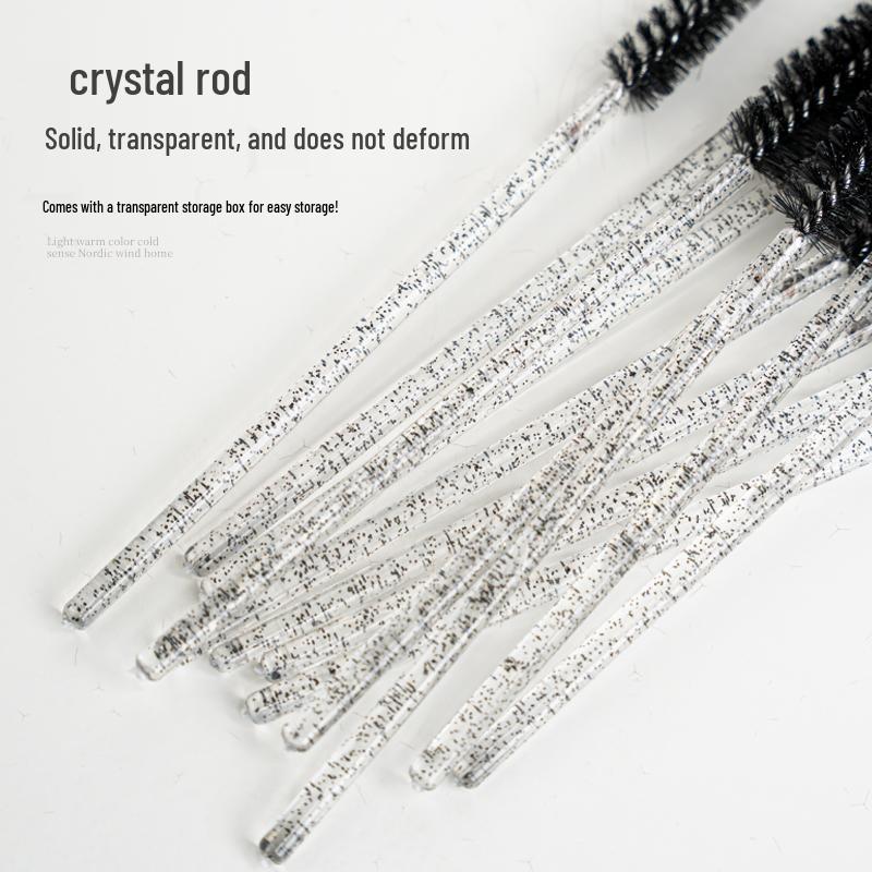 Disposable Crystal Eyelash and Eyebrow Brush for Extensions and Grafting