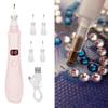 Vakuové diamantové umělecké pero Bezdrátové elektrické diamantové umělecké pero s náhradními hroty 3 nastavitelné sací režimy Vakuové pero pro kutily s diamantovými uměleckými řemesly