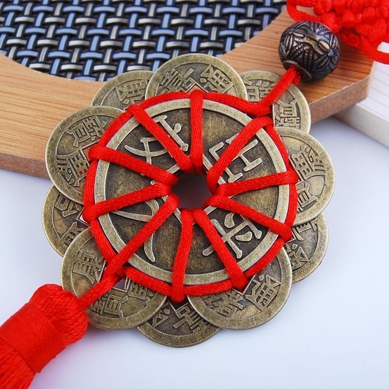 Thai Amulet Feng Shui Mystic Knot Ancient Coins Buddhist Retro Vintage Protect Charm Talisman Powerful Wealth Success Health Luck Jewelry