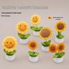 Sunflower Handwoven Artificial Flower Desk Ornament for Teacher's Day or Back-to-School Gift
