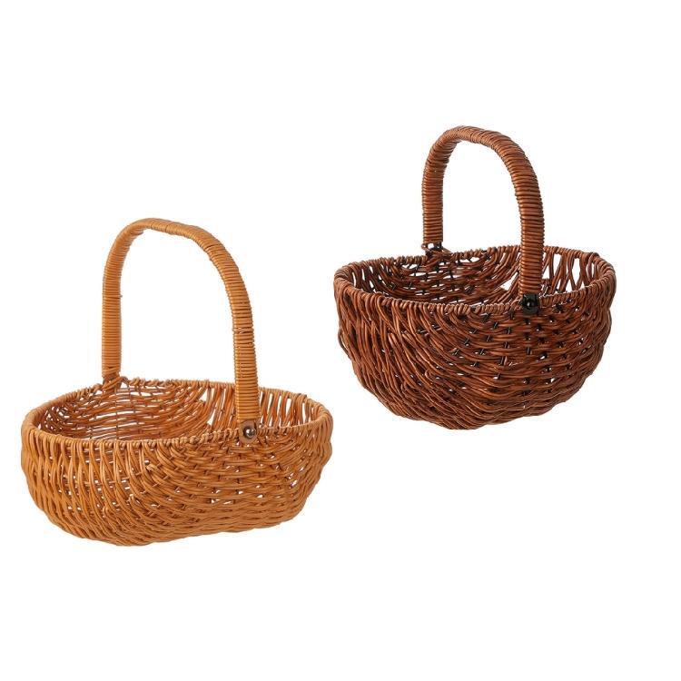 Handwoven Rattan Storage Basket Practical and Easy To Clean Basket for Organization Delicate Woven Container