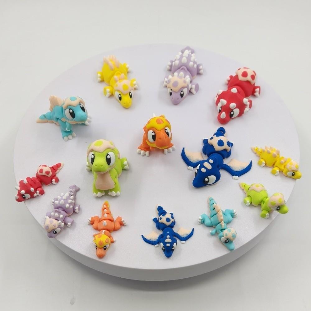 Cute Design Dinosaur Figure 3D Printed Desktop Figure New Dinosaur Mini Statue  Home Decoration