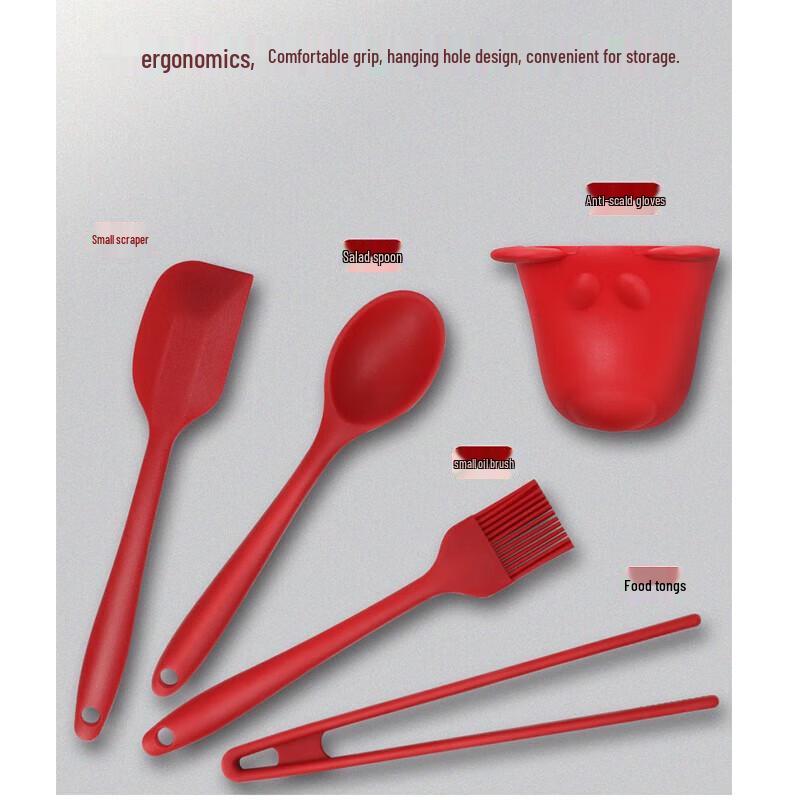 COOKER KING 5-Piece Silicone Kitchen Utensil Set