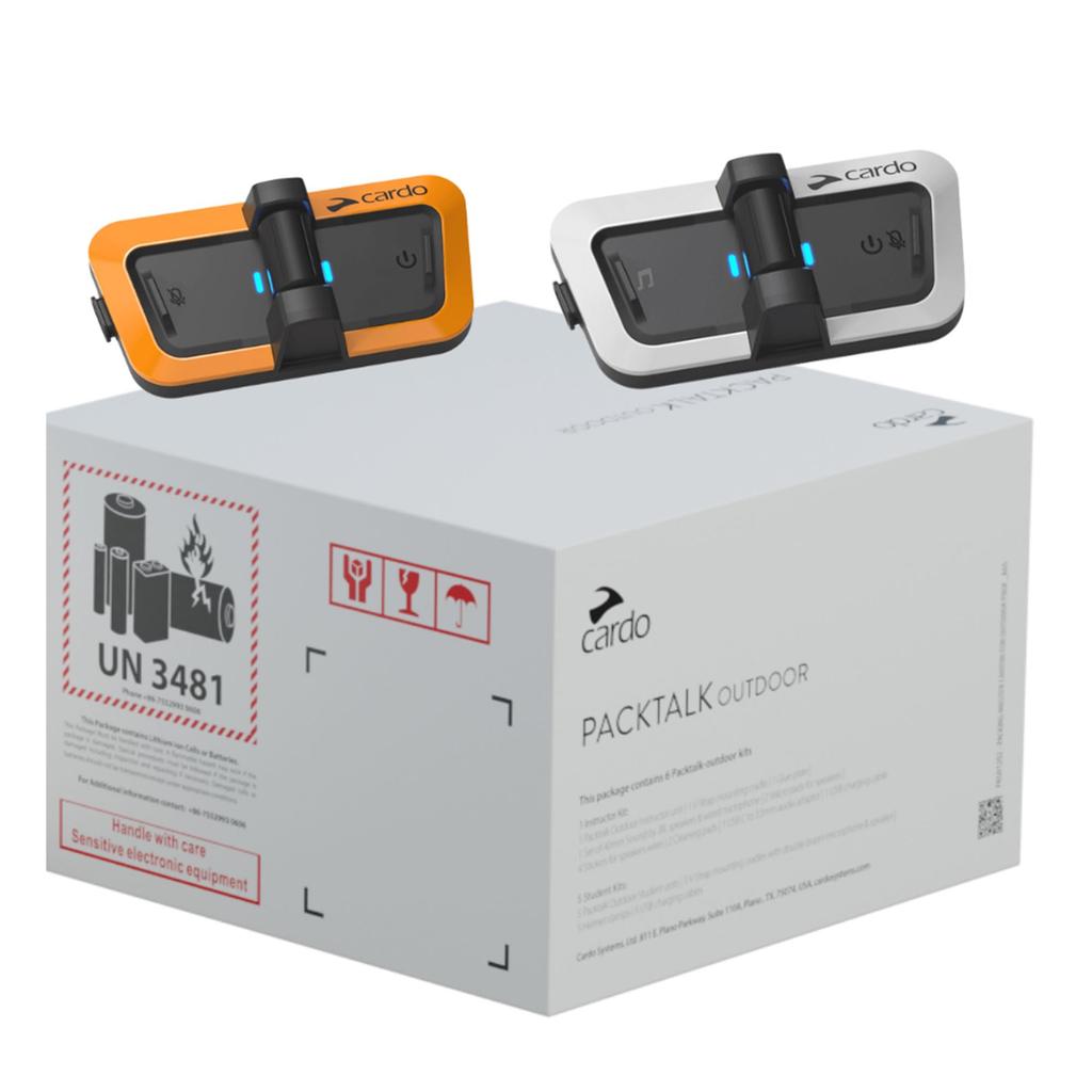 Cardo Income PACKTALK OUTDOOR Pack Talk Outdoor Instructor Set Instructor White 1 Unit Student Orange 5 Units SP000002 Unit Unit