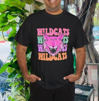 Wildcats School Mascot Shirt, Sport Mom Women's Wildcats T-Shirt