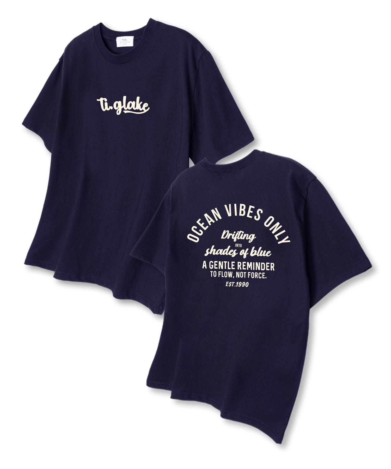 Glake Ocean Vibe Oversized Short Sleeve T-Shirt Navy Xl