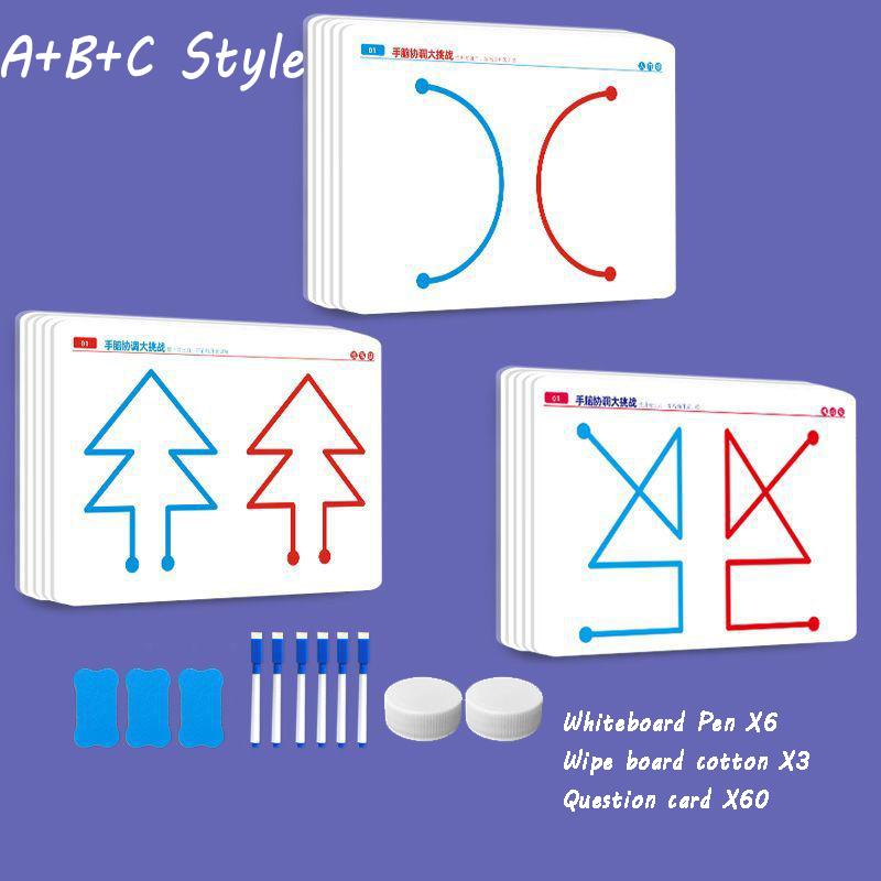 Kid Pen Control Training Education Toy Montessori Fine Motor Skill Track Board Thinking Challenge Brain Game Parish Sensory Toy