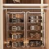 Acrylic Belt Storage Box with Removable Mesh Partition Display Box Waist Tie Scarf Organizer