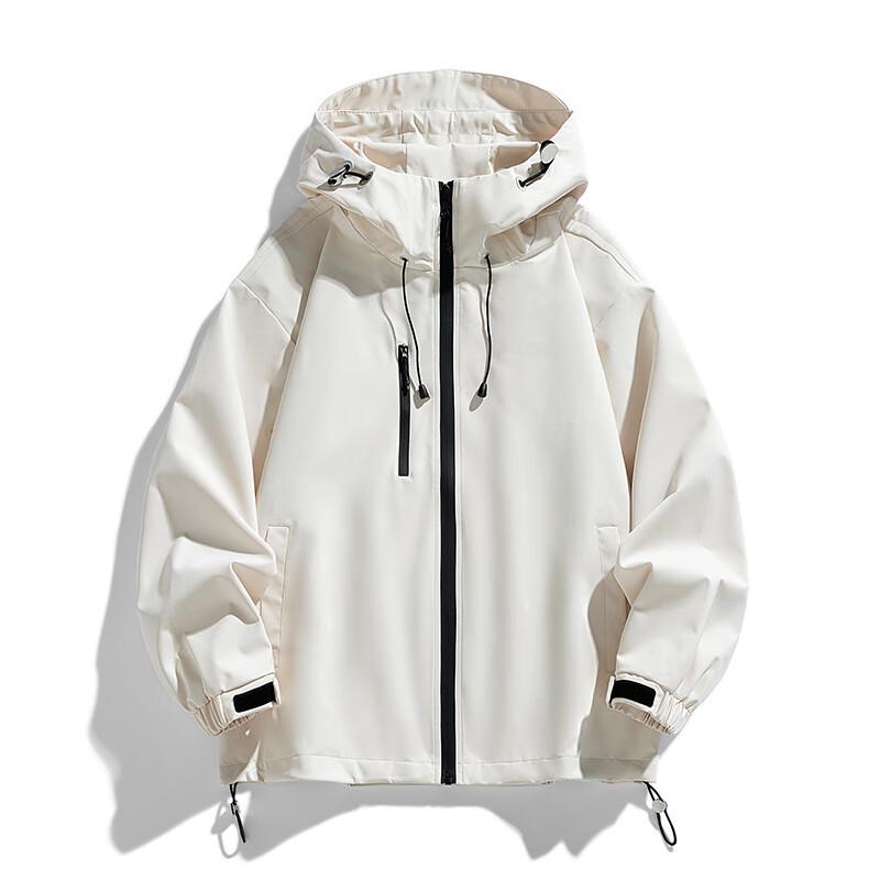 Unisex Casual Hooded Windbreaker Jacket