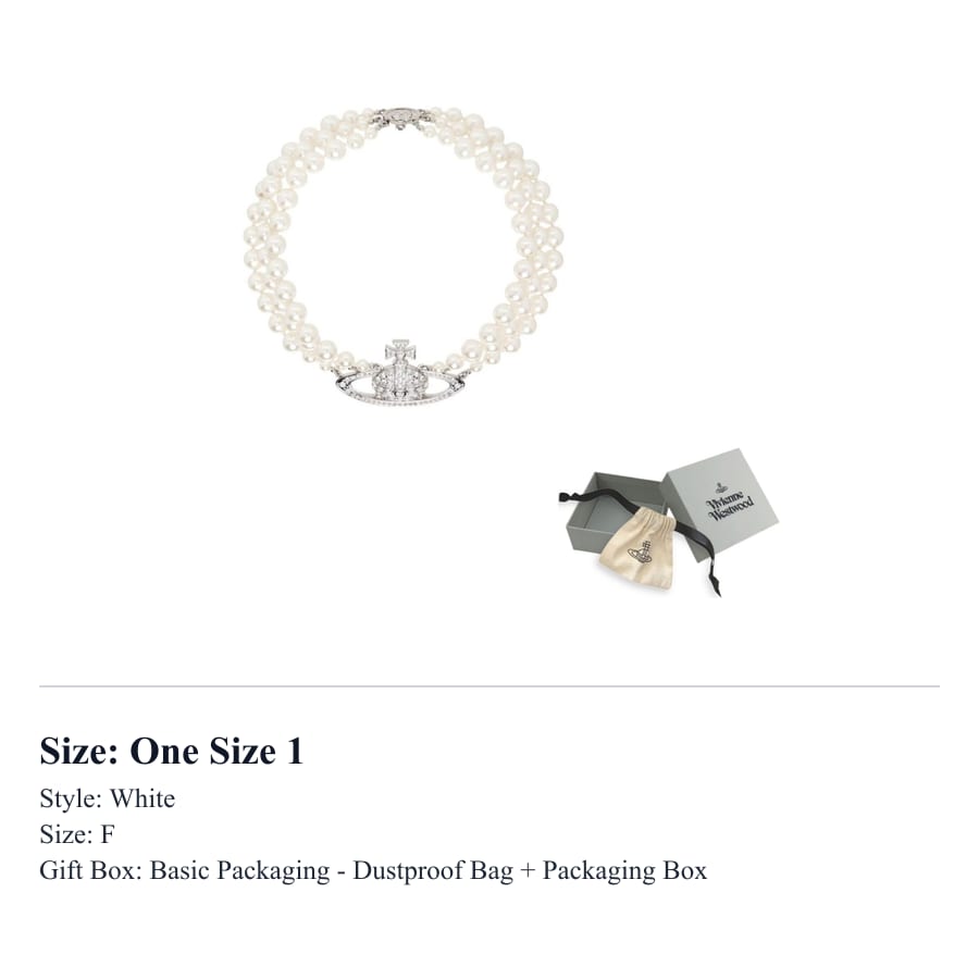 VIVIENNE WESTWOOD Orb Pearl Detail Necklace 6303000702P127CN