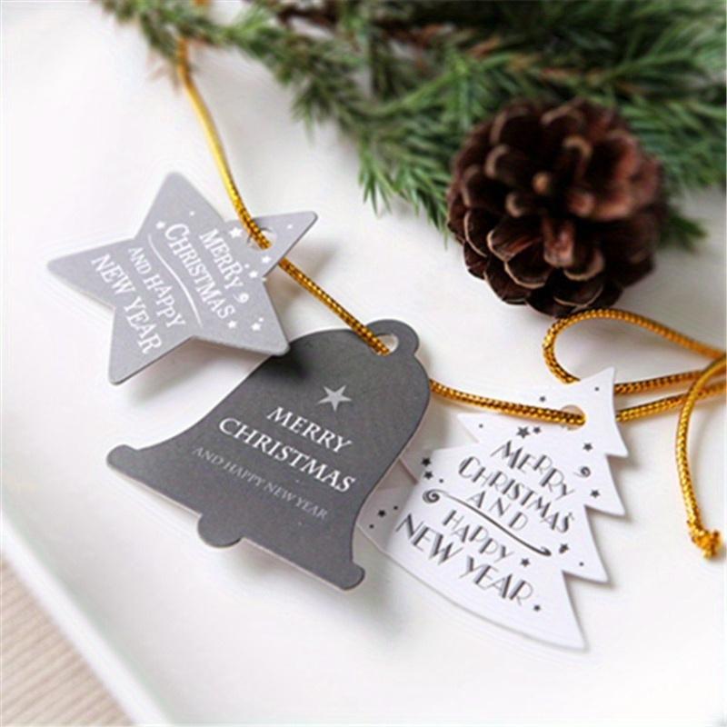 5 Sheets Christmas Tree Bells Star Tag Christmas Listing Handmade Christmas Decoration Card
