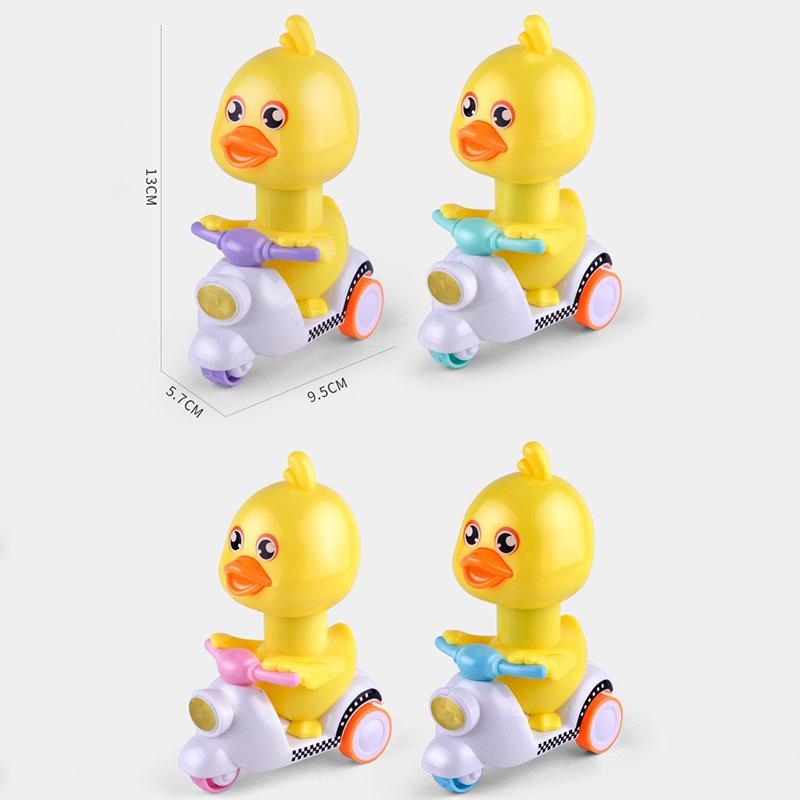 

Ручная прессовая головка, свободное вращение, милая утка, пресс для автомобиля, защита от столкновений, защита от падения, маленькая желтая утка, игрушки, мини-автомобиль для детей розовый
