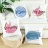 Personalised Pillow Case Custom Geometry with Name Cushion Cover Decor Home Pillowcase Housewarming Birthday Wedding Best Gift