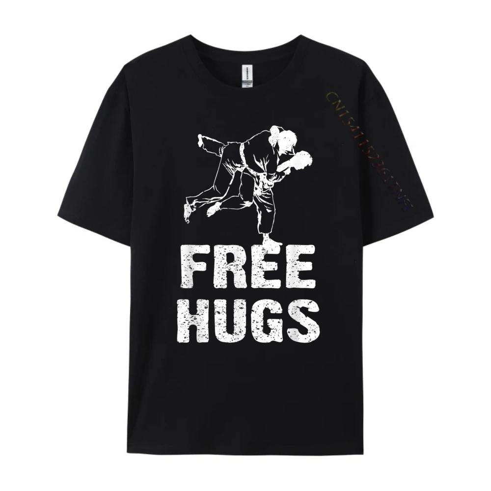 Free Hugs Brazilian Jiu Jitsu Bjj Luxury Clothing Tops Casual Streetwear Men Camiseta Masculina Free Shipping Clothes