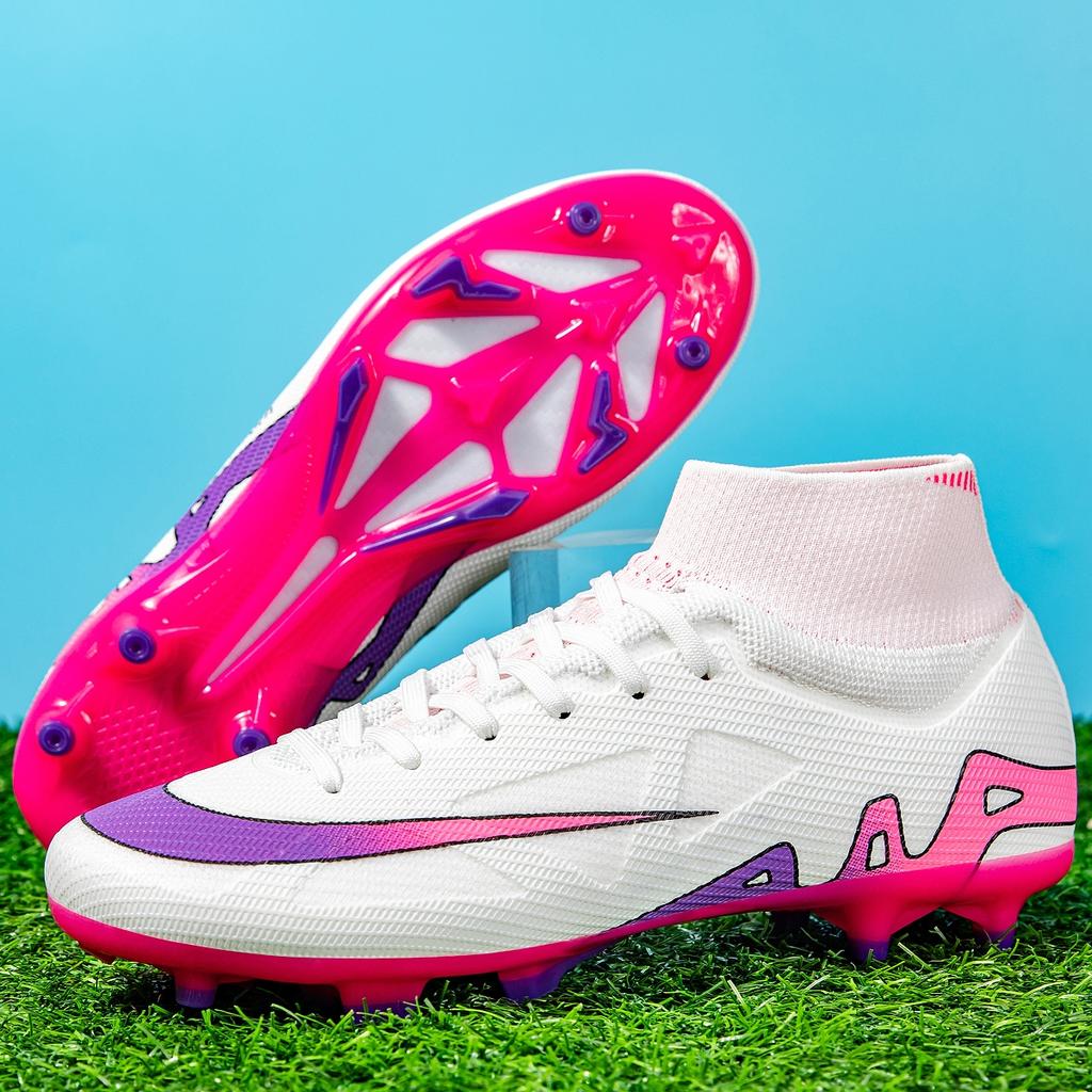 New Men High-top Non-Slip Soccer Shoes Futsal Football Boots Grass Cleats Sneakers High-quality Match Indoor Hot-selling Outdoor