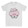 Unisex T Shirt Asamimichaan Cute Asamimi Pink Chilling With Blue T Shirts Popular Summer Tee Shirt Cotton Tops Plus Size 6xl