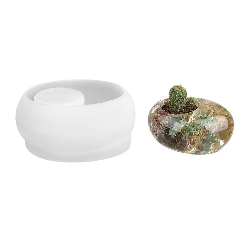 Craft Molds Candle Bracket Molds Round Shape Crafting Molds Unique Candle Holder Molds for Home and Table Decorating