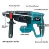 Makita 26 Brushless Lithium Battery Hammer Drill & Electric Pick 3-in-1 Power Tool
