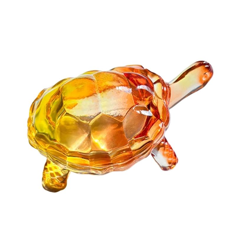 Handmade Glass Turtles Figurines Miniature Glass Turtles Figurine Glass Art Animal Figurine for Collectible,Home Decors