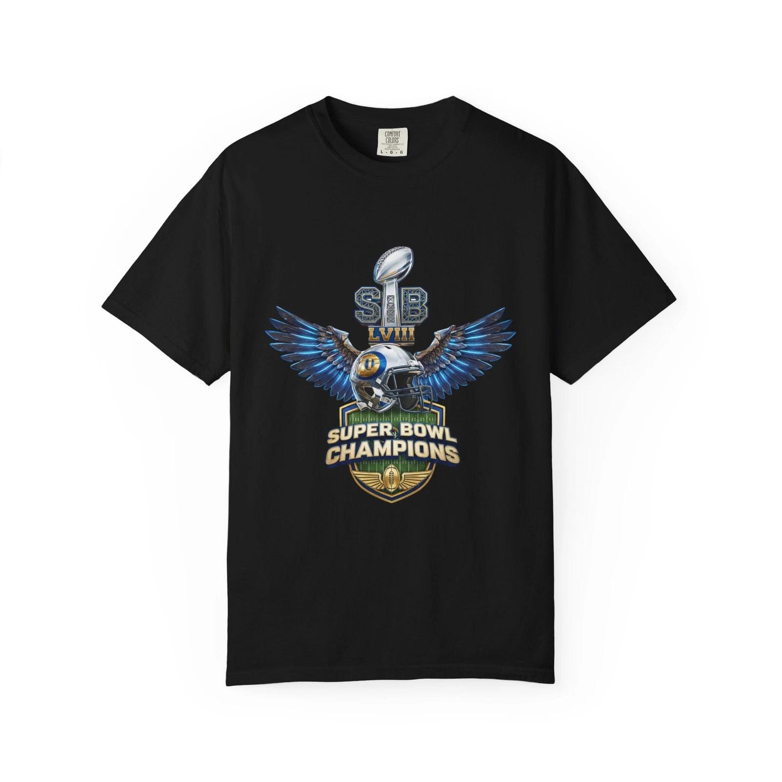 

Super Bowl T-Shirt Football Champions Helmet Football Championship Tee S