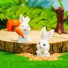 10Pcs Rabbit Garden Accessories DIY Landscape Ornaments for Easters Bunnies Decors Potted Plant Terrariums Miniatures