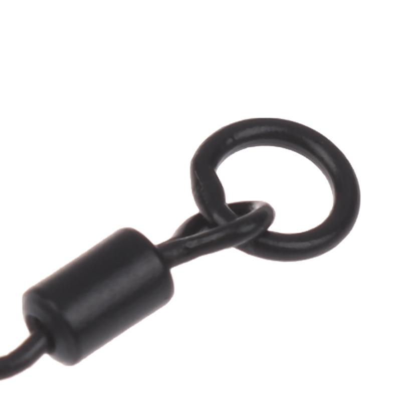 10/20Pcs Carp Fishing Swivels Snaps With Solid Ring Quick Change Fishing Hook Swivels Accessories For Carp Rig Micro Swivel Hook