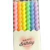 Twisted Thread Macaron Spiral Birthday Candles - Cute Candy Cake Decorations
