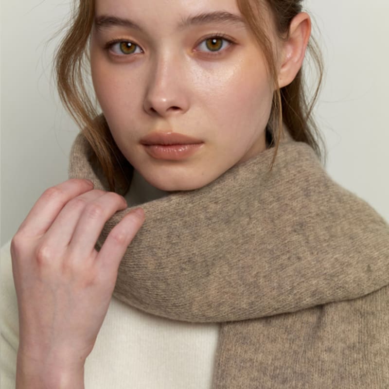 KINDABABY Cozy Knit Muffler - Moca Beige