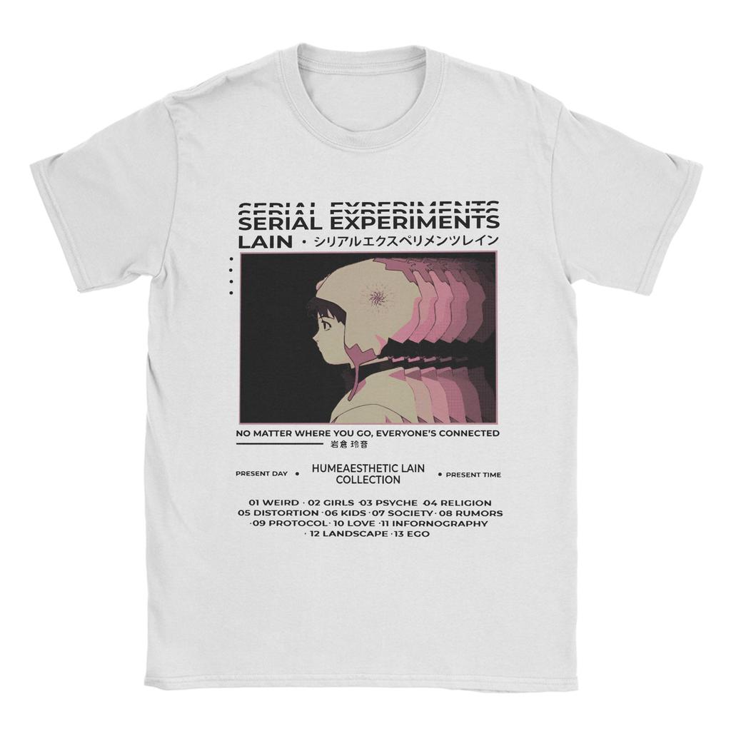Unisex Unisexs TShirts Serial Experiunisexts Lain Lwakura Funny Cotton Tee Shirt Short Sleeve Anime Sci Fi Unisexga T Shirts Plus Size