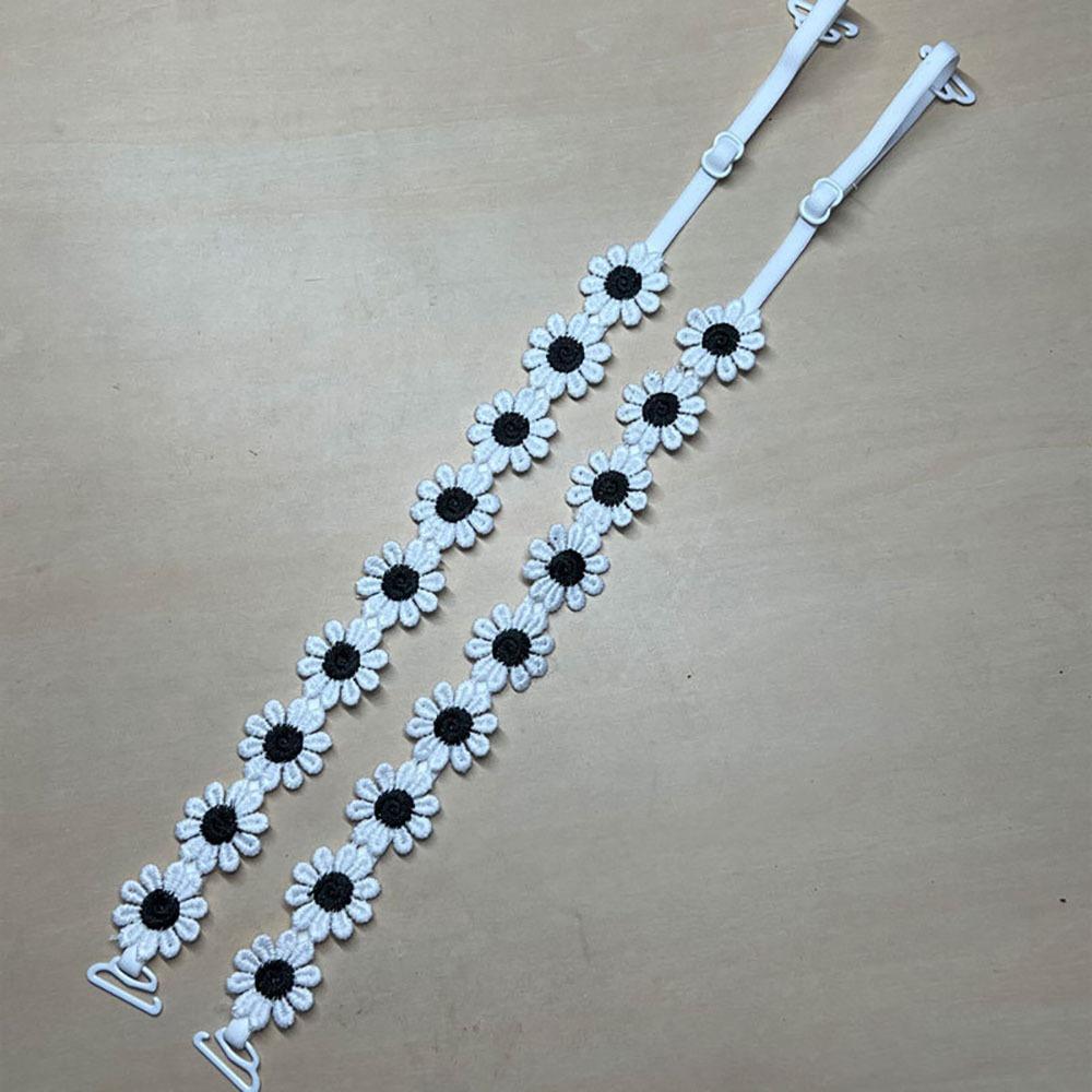 1 Paar Rutschfeste Gänseblümchen-Träger Abnehmbarer Schulterträger Langlebige Blumen-BH-Träger Frauen