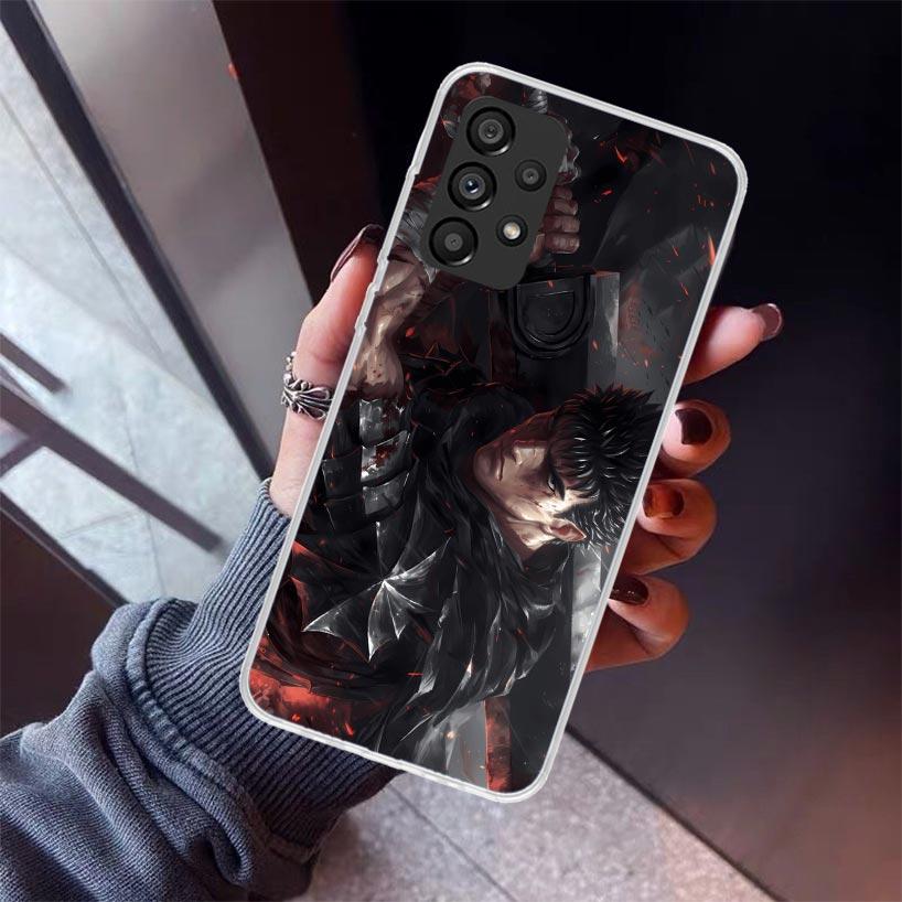 Black White G-Guts B-Berserks Phone Case For Samsung Galaxy A17 A57 A37 A16 A26 A36 A56 A15 A25 A35 A55 A14 A13 A54 A53 A34 A24