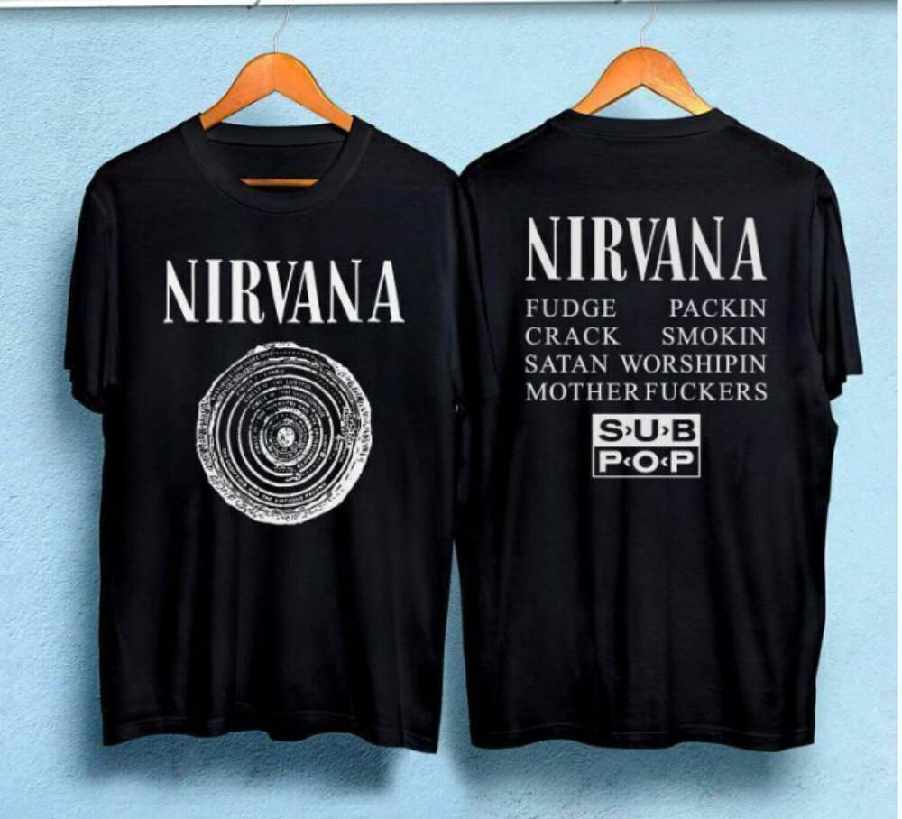 Nirvana Bleach Fudge Packin 1989 2Sided Tour Shirt Nirvana Unisex TShirt S5XL XL