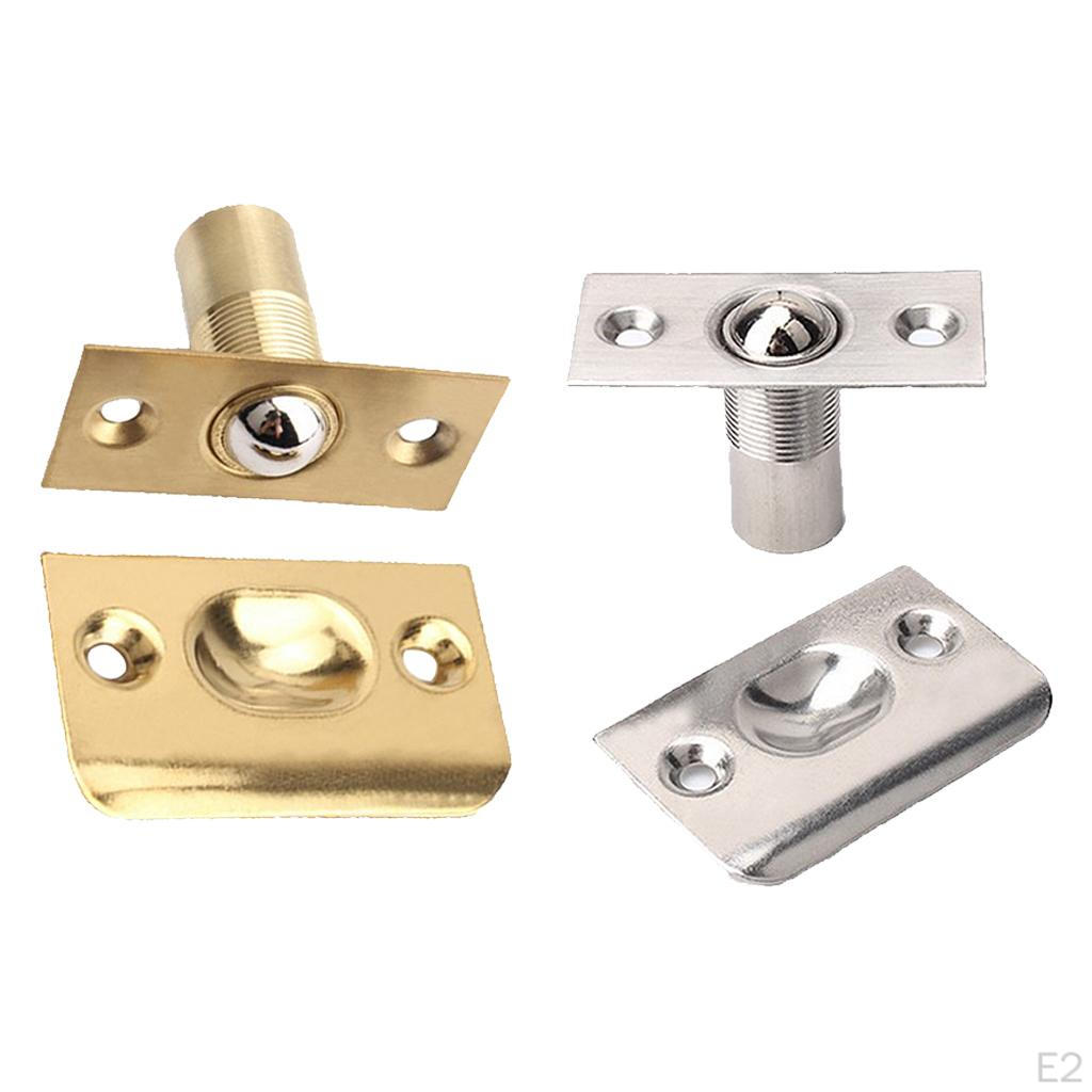 Stainless Steel Closet Door Latch with Screws , Brass