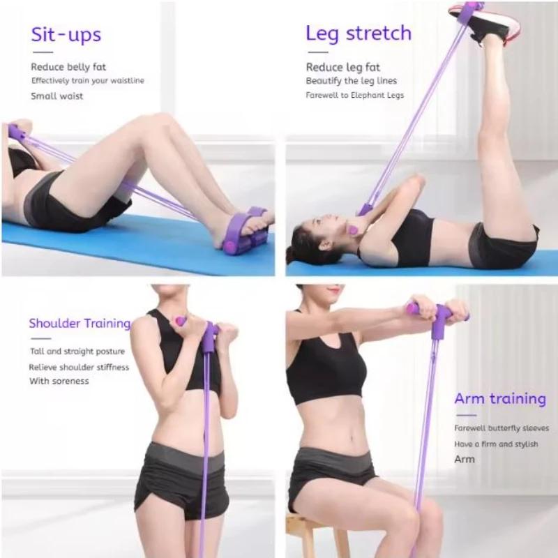 1 PCS Foot Pedal Resistance Band Sit - Up Assist Device Yoga Abdominal Curl Resistance Band for Women Home Fitness Equipment