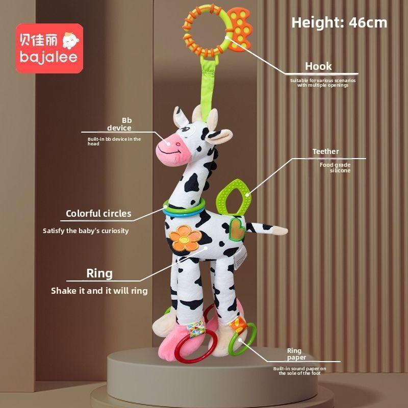 Beili Baby Stroller Plush Rattle Car Charm With Wind Chimes For Infant Comfort