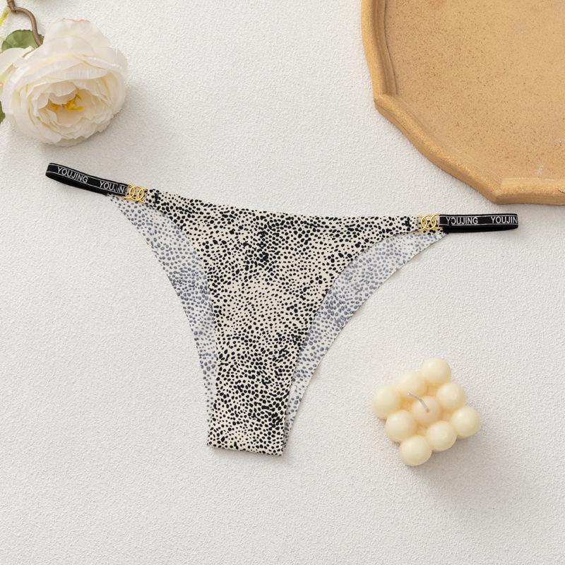 

Женское нижнее белье больших размеров, сексуальное, с леопардовым принтом, из ледяного шелка, с хлопковой ластовицей Extra Large