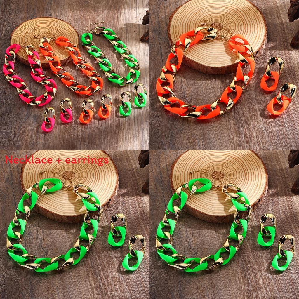 Trendy European Style Jewelry Set Featuring Flower Pattern And Geometric Design For Girls